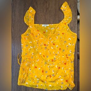 Madewell 100% Silk Wrap Top